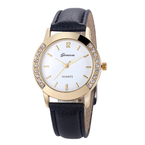 Brand Watches Women Luxury Diamond PU Leather Quartz Wrist Dress Ladies Watch Montre Femme Clock Female Relojes Relogio Feminino