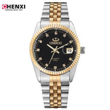 Brand Men's watches dress quartz watch men steel band Diamond dial quartz-watch Fashion Business clock relogio masculino