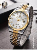 Brand Men's watches dress quartz watch men steel band Diamond dial quartz-watch Fashion Business clock relogio masculino