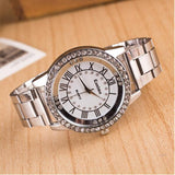 Geneva Watch Men Women Full Steel Sport Casual Three Clock Diamond  Stainless steel Quartz Watches