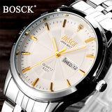 BOSCK Famous Brand Watches Men Luxury Brand Watches Mens Diamond Auto Date Calendar Sport Watch Waterproof Relogios Masculino