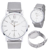 Men Contracted Fashion Watches Steel Band Watches