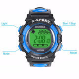 LED Digital Electronic Multifunction Waterproof Child Kids Boy's Girl's Watch Outdoor Multifunctional Student Sports Watches