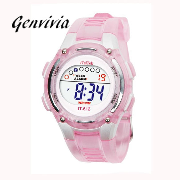 Genvivia 2017 New Arrival Children Boys Girls Sports Digital Waterproof Wrist Watch New kid watch children