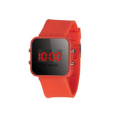 LED Screen Digital Silicone Strap Girl Boy Quartz Sport Kids Wrist Watch