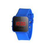 LED Screen Digital Silicone Strap Girl Boy Quartz Sport Kids Wrist Watch